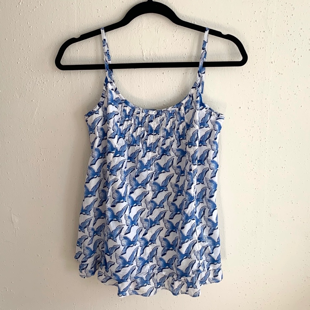 Anthropologie E by Eloise Blue Bird Tank Size XS